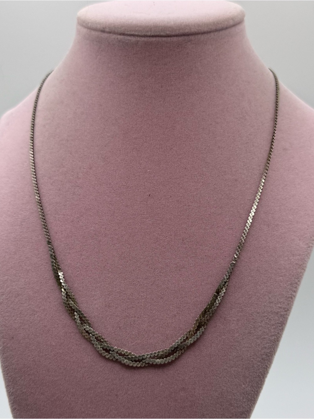 Sterling Silver Multi-Strand braided  Necklace